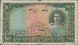 Iran: 1000 Rials ND(1944) P. 46, Used With Folds And Creases, A Few Holes Along Center Fold, No Repa - Iran