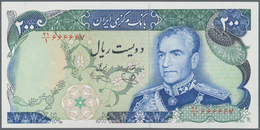 Iran: Set Of 2 Notes 200 Rials ND P. 103 With Interesting Serial Numbers #666667 And #666668, Both I - Iran