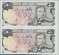 Iran: Uncut Sheet Of A Pair Of 500 Rials ND(1974-79) P. 104ar Without Serial Number, In Condition: U - Irán