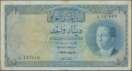 Iraq / Irak: 1 Dinar 1959 P. 47, Used With Folds And Creases, Light Stain In Paper, No Holes, Still - Irak