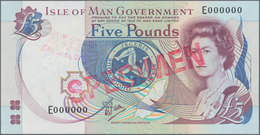 Isle Of Man: 5 Pounds ND Specimen P. 41s With Zero Serial Numbers, Stamped Specimen On Front And Bac - Autres & Non Classés