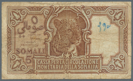 Italian Somaliland: 5 Somali 1951, P.16, Used Condition With Small Graffiti At Upper Right On Front, - Somalia