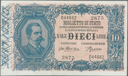 Italy / Italien: 10 Lire 1888 P. 20g, Washed And Pressed But Still With Strong Paper, Nice Colors, N - Autres & Non Classés