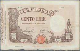 Italy / Italien: Set Of 5 Notes Containing 100 Lire 1927/29/30 P. 48, All Used With Light Folds, Pre - Andere & Zonder Classificatie