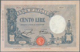 Italy / Italien: 100 Lire 1930 P. 50, Pressed With Wavy Paper At Borders But No Holes Or Tears, No S - Altri & Non Classificati