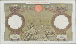 Italy / Italien: Set Of 8 Notes 100 Lire 1937/39/40/42 P. 55, All Used With Folds, Border Tears Poss - Autres & Non Classés