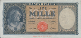 Italy / Italien: 1000 Lire 1961 P. 83, Crisp Original Paper, Not Washed Or Pressed, No Holes Or Tear - Andere & Zonder Classificatie