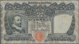 Italy / Italien: 100 Lire 1911 "Banco Die Napoli" P. S857 In Used Condition With Several Folds And C - Sonstige & Ohne Zuordnung