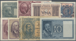 Italy / Italien: Set Of 26 Notes Containing 1x 10 Lire P. 20 (F), 8x 5 Lire P. 23 (F, VF, XF), 4x 10 - Andere & Zonder Classificatie