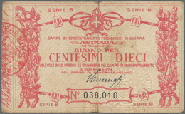 Italy / Italien: POW Camp ASINARA Bon Of 10 Centesimi ND, P.NL With A Few Folds And Lightly Toned Pa - Sonstige & Ohne Zuordnung