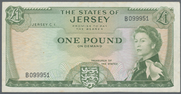 Jersey: 1 Pound 1963 W/o Signature P. 8c, Used With Light Folds In Paper But No Holes Or Tears, Pape - Sonstige & Ohne Zuordnung