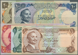 Jordan / Jordanien: Set Of 9 Notes Containing 2x 1/2 Dinar P. 17, 1 Dinar P. 18, 3x 5 Dinars P. 19, - Jordan