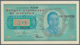 Katanga: Pair With 10 Francs December 15th 1960 And 20 Francs November 21st 1960, P.5, 6a, Both Vert - Sonstige – Afrika