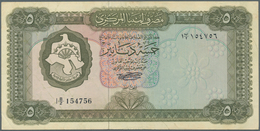 Libya / Libyen: 5 Dinars ND(1971) Without Inscription At Lower Right On Front, P.36a, Still Strong P - Libyen