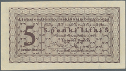 Lithuania / Litauen: 5 Litai 1922 SPECIMEN With Red Overprint: "Ungiltig Als Banknote! Druckmuster D - Litauen