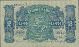 Lithuania / Litauen: 2 Litu 1922 SPECIMEN With Red Overprint "Pavyzdys - Bevertis", P.14s1 In Perfec - Lithuania