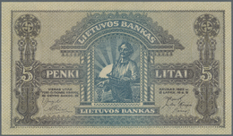 Lithuania / Litauen: 5 Litai 1922 SPECIMEN With Red Overprint "Pavyzdys - Bevertis", P.16s1 In Perfe - Litauen