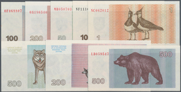 Lithuania / Litauen: Set With 8 Banknotes Of The 1992-1993 Series With 1, 10, 50, 100, 200 And 500 T - Litauen