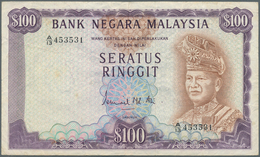 Malaysia: Bank Negara Malaysia 100 Ringgit ND(1976-81), P.17, Still Nice And Attractive Note With A - Malasia