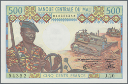 Mali: Set Of 2 Notes Containing 500 & 1000 Francs ND(1970-84) P. 12e, 13c, Both In Crisp Original Co - Malí