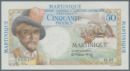 Martinique: 50 Francs ND(1947-52) P. 30, Light Center Fold, Otherwise No Folds, No Holes Or Tears, C - Sonstige & Ohne Zuordnung