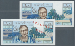 Mauritania / Mauretanien: Set Of 2 Notes Containing 100 Ouguyia 1973 One As Issued And One As Specim - Mauritanien