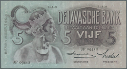 Netherlands Indies / Niederländisch Indien: De Javasche Bank 5 Gulden 1939 P. 78 In Nice Condition W - Indie Olandesi