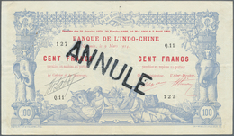New Caledonia / Neu Kaledonien: 100 Francs 1914 Noumea Banque De L'Indochine P. 17, Rare With "Annul - Nouméa (Nieuw-Caledonië 1873-1985)