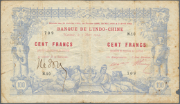 New Caledonia / Neu Kaledonien: 100 Francs 1914 Noumea Banque De L'Indochine P. 17, Rare Because The - Nouméa (Neukaledonien 1873-1985)