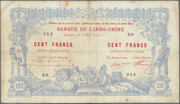 New Caledonia / Neu Kaledonien: 100 Francs 1914 Noumea Banque De L'Indochine P. 17, With Block Lette - Nouméa (Neukaledonien 1873-1985)
