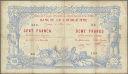 New Caledonia / Neu Kaledonien: 100 Francs 1914 Noumea Banque De L'Indochine P. 17, With Block Lette - Nouméa (Neukaledonien 1873-1985)