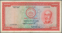 Portuguese Guinea  / Portugiesisch Guinea: 1000 Escudos 1964 P. 43, Banco Nactional Ultramarino, Sel - Guinea