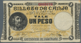 Puerto Rico: 1 Peso 1895 P. 7a, Light Center Fold And Handling In Paper, No Holes Or Tears, Still St - Puerto Rico