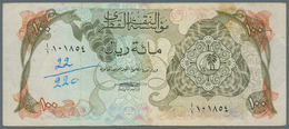Qatar: 100 Riyals ND(1973), P.5a, Graffiti At Left Center On Front And Back, Traces Of Glue On Back - Qatar