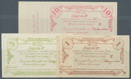 Russia / Russland: Siberia, City Of Tomsk, Set With 3 Vouchers Remainder 1, 3 And 10 Rubles ND, P.NL - Russia