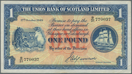 Scotland / Schottland: 1 Pound 1949 P. 816a, Used With Light Folds And Creases But Without Holes Or - Andere & Zonder Classificatie