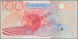 Seychelles / Seychellen: 100 Rupees ND Specimen P. 26s With Red "Specimen" Overprint On Front And Ba - Seychelles