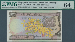 Singapore / Singapur: 25 Dollars ND(1972) P. 4 In Condition: PMG Graded 64 Choice UNC. - Singapur