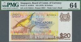 Singapore / Singapur: 20 Dollars ND(1979) P. 12 In Condition: PMG Graded 64 Choice UNC. - Singapour