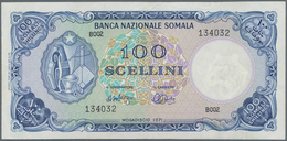 Somalia: Banca Nazionale Somala 100 Scellini 1971, P.16, Vertically Folded, Some Other Minor Creases - Somalia