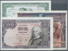 Spain / Spanien: Very Nice Set With 3 Banknotes 1000 Pesetas 1925 P.70c In VF, 1000 Pesetas 1957 P.1 - Sonstige & Ohne Zuordnung