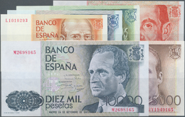 Spain / Spanien: Set Of 6 Notes Complete Set From 200 To 5000 Pesetas 1979/80/85 P. 156-161, The 200 - Other & Unclassified