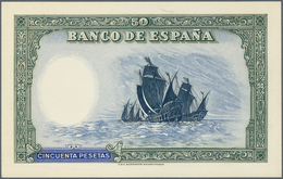 Spain / Spanien: 50 Pesetas 1937 Specimen Proof Pick Unlisted, Highly Rare Unissued Design, Printed - Sonstige & Ohne Zuordnung