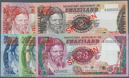 Swaziland: Set Of 5 Specimen Banknotes Containing 1, 2, 5, 10 & 20 Emalangheni ND P. 1s To 5s, All I - Autres - Afrique