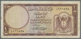 Syria / Syrien: 1 Livre ND(1950), P.73, Lightly Toned Paper With Several Folds. Condition: F - Syrien