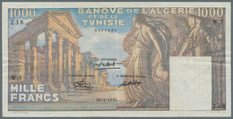 Tunisia / Tunisien: 1000 Francs 1950 P. 107a, Used With Folds In Paper But No Tears, Not Washed Or P - Tusesië