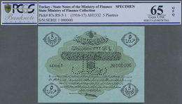 Turkey / Türkei: 5 Piastres ND(1916-17) Specimen P. 87s With Zero Serial Numbers And Specimen Perfor - Turquie