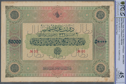 Turkey / Türkei: Highly Rare Specimen Banknote Of 50.000 Livres ND(1916-17) AH1332, RS-4-11, With Ar - Turkey