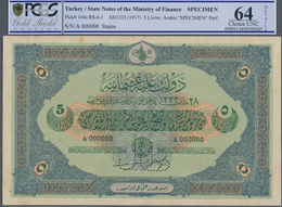 Turkey / Türkei: 5 Livres ND(1917) Specimen P. 104s With Zero Serial Numbers And Specimen Perforatio - Turquia