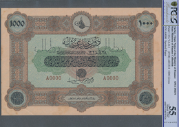 Turkey / Türkei: Rare Specimen Banknote Of 1000 Livres ND(1918) AH1334, VA-8-1, With Arabic Specimen - Türkei